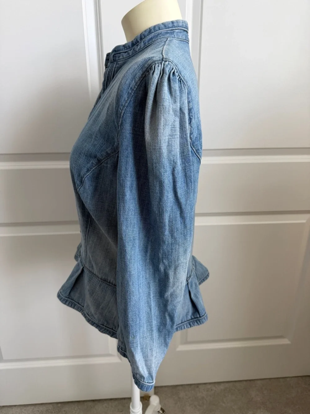 Ralph Lauren Peplum Denim Jacket Size 14 Vintage - Picture 3 of 6
